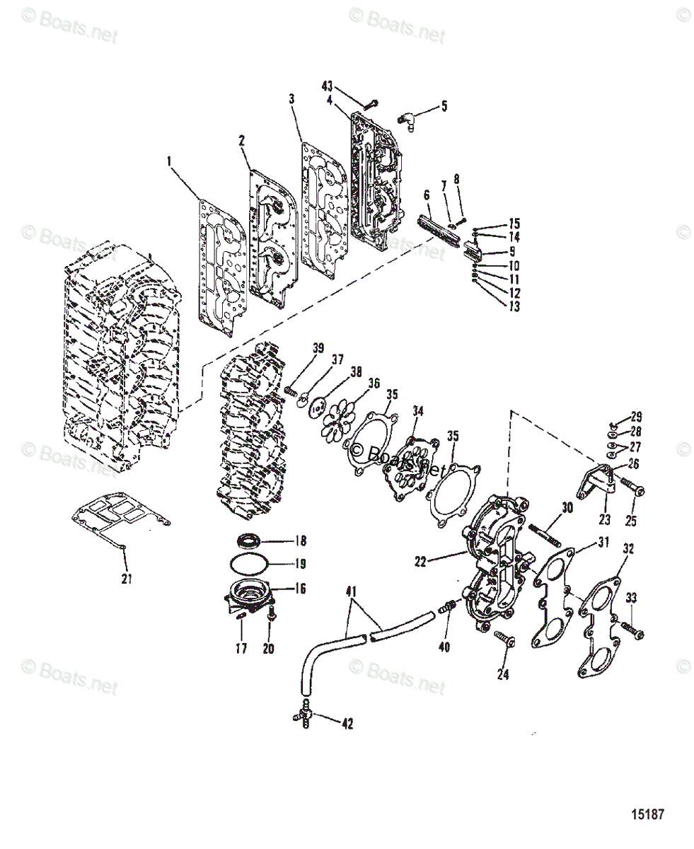 Mercury Outboard 115HP OEM Parts Diagram For Induction Manifold And ...