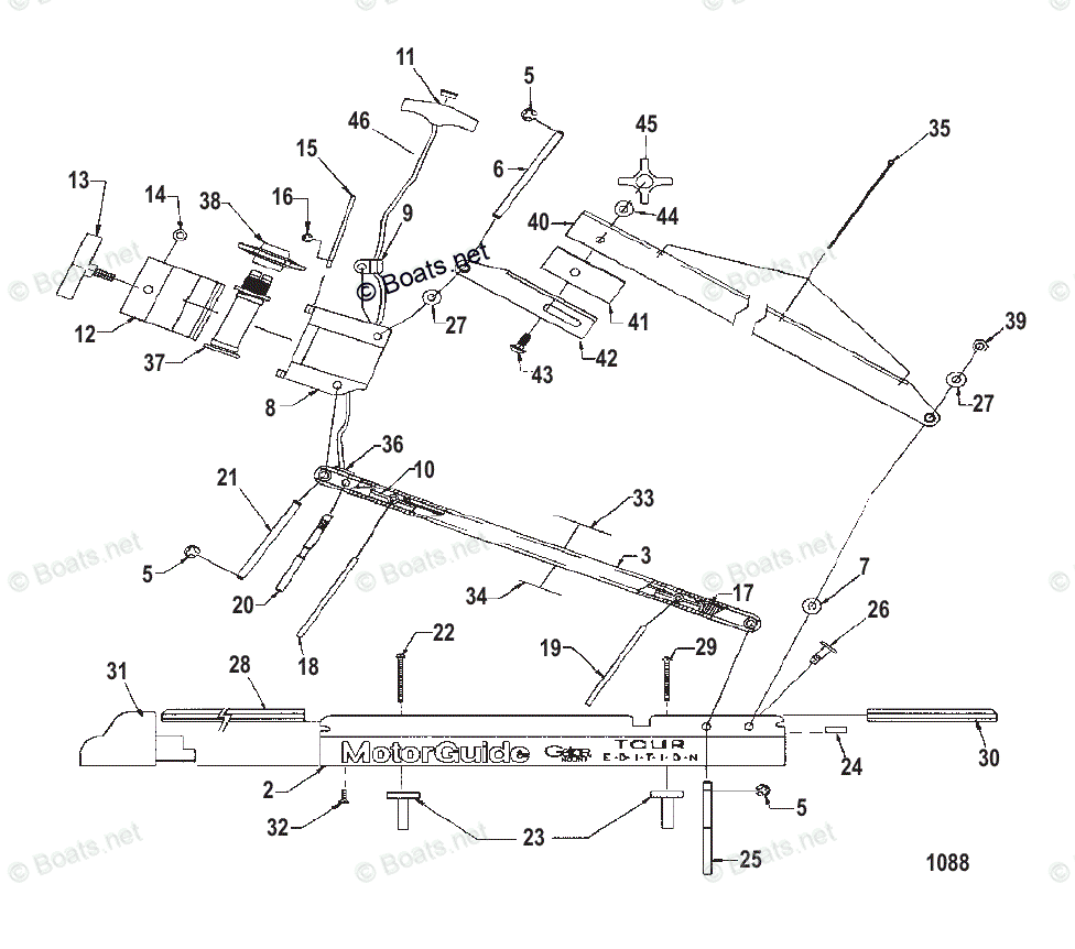 Motorguide Trolling Motor MotorGuide Transom And Bow Mounts OEM Parts ...