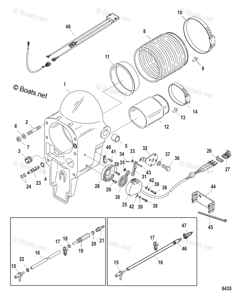Mercruiser Sterndrive Transoms OEM Parts Diagram for Bell Housing