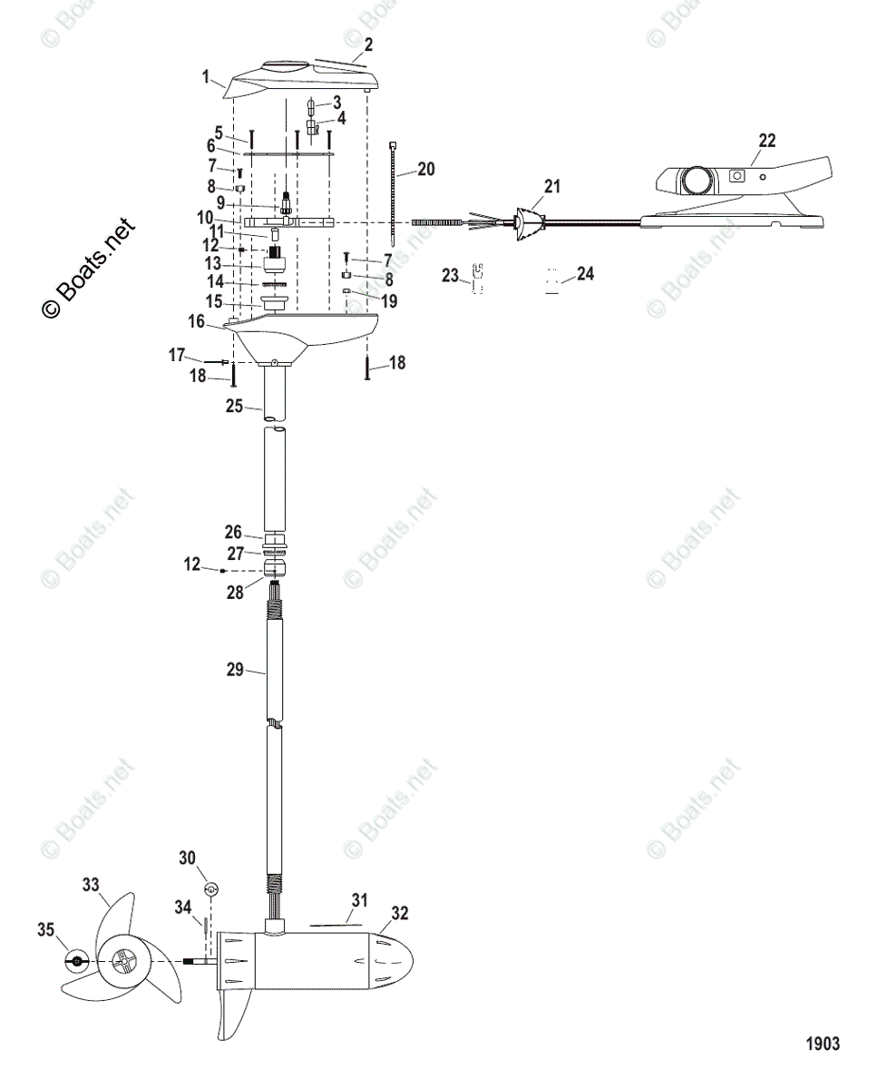 Trolling Motor Bill Dance Series OEM Parts