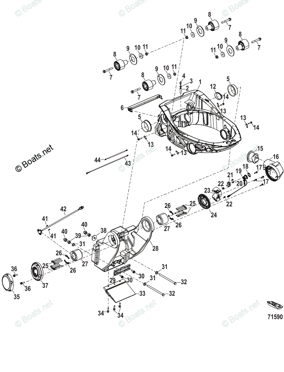 Mercury Outboard 600HP OEM Parts Diagram for Transom | Boats.net