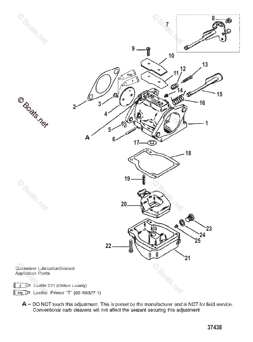 Mercury Outboard 75HP OEM Parts Diagram for CARBURETOR (WME-29/30/31/41 ...