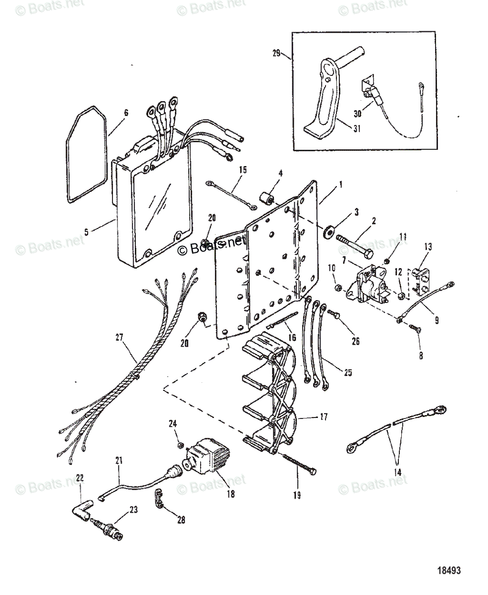 Mercury Outboard 150HP OEM Parts Diagram for IGNITION COIL/VOLTAGE