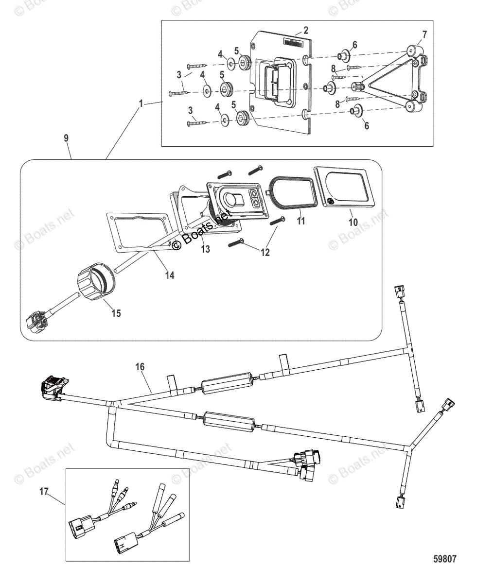 Mercury Rigging Parts & Accessories SmartCraft OEM Parts Diagram for