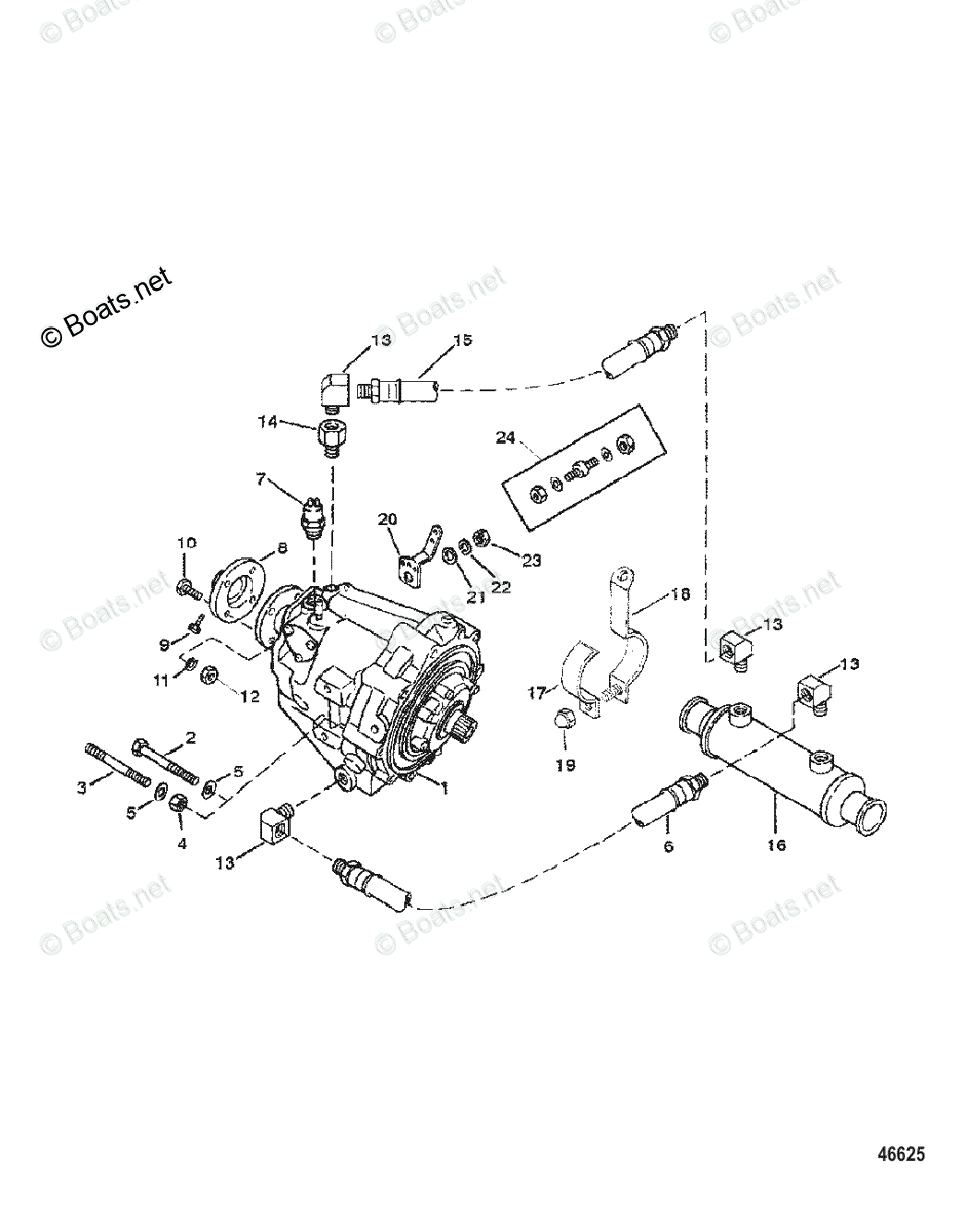 Mercruiser Inboard Gas Engines OEM Parts Diagram For TRANSMISSION AND ...