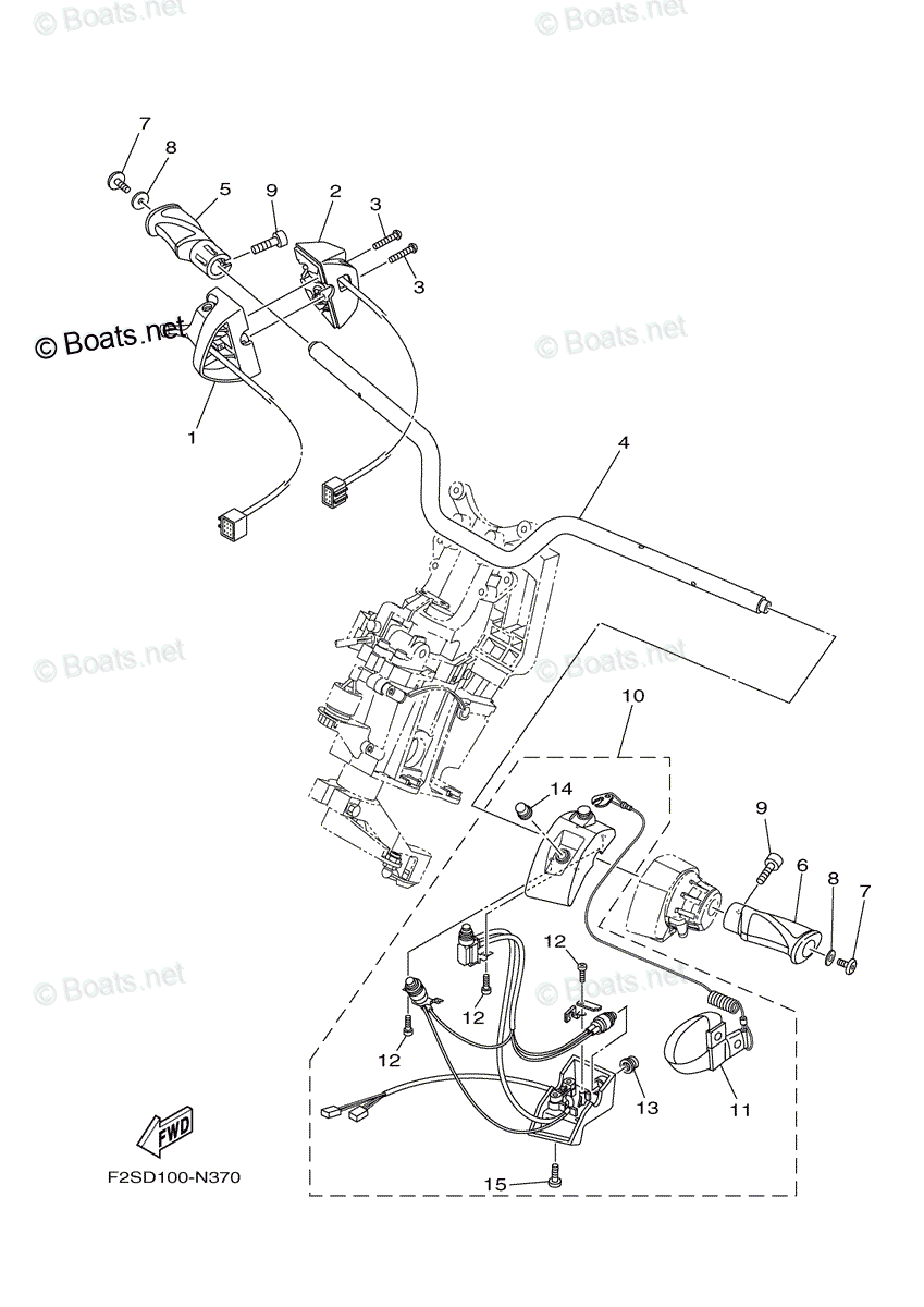ヤマハ - sca3158&#39;s Yamaha ATV 1990 OEM Parts Diagram for Handlebar - Cable