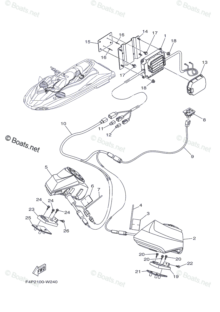 おこページ Yamaha Waverunner 2024 OEM Parts Diagram for ELECTRICAL 4