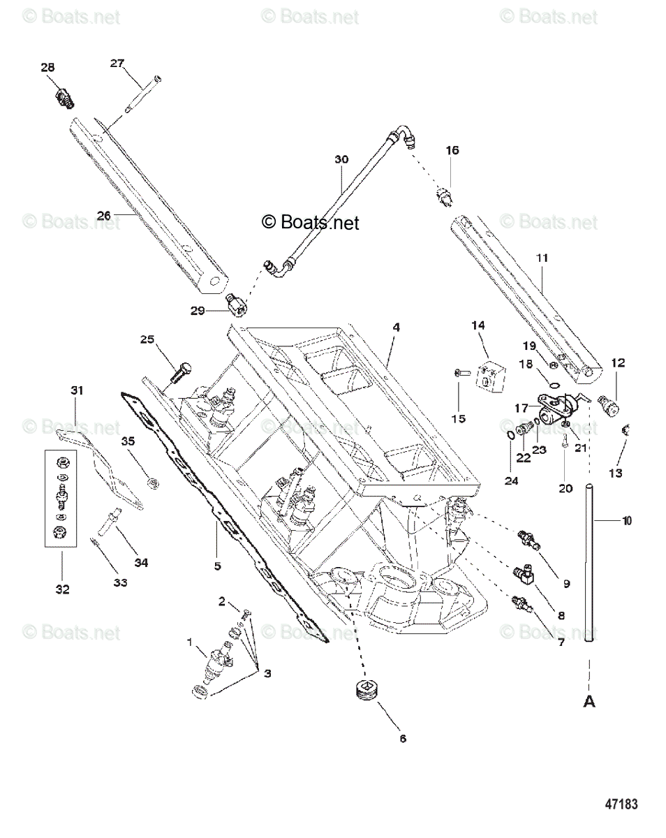 Mercruiser Inboard Gas Engines OEM Parts Diagram for INTAKE MANIFOLD ...