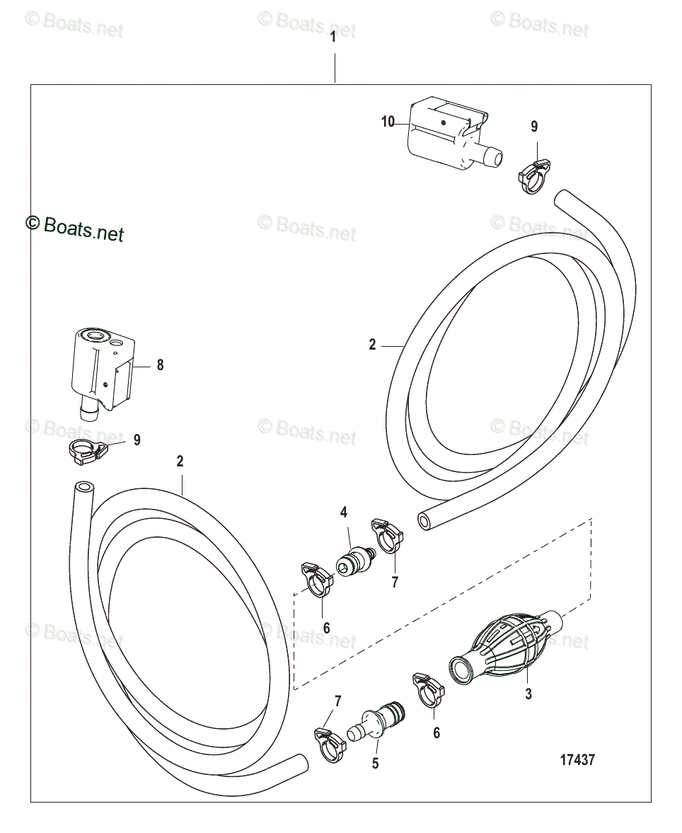 Mercury Rigging Parts & Accessories Fuel/Oil Tanks, Fuel Lines
