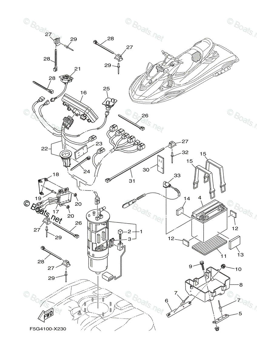 Yamaha Waverunner 2022 OEM Parts Diagram for ELECTRICAL 3 | Boats.net