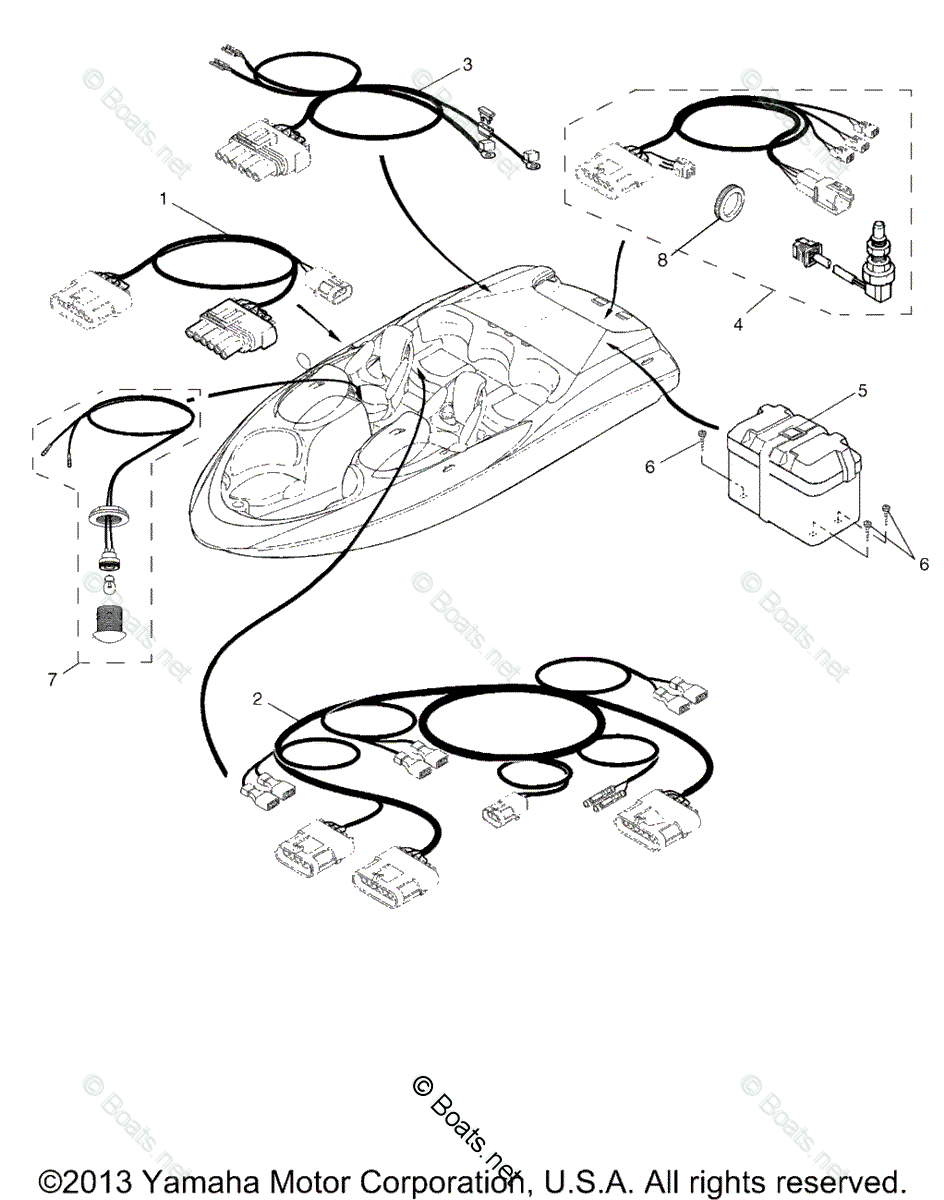 Yamaha Boats 2000 OEM Parts Diagram for ELECTRICAL 3