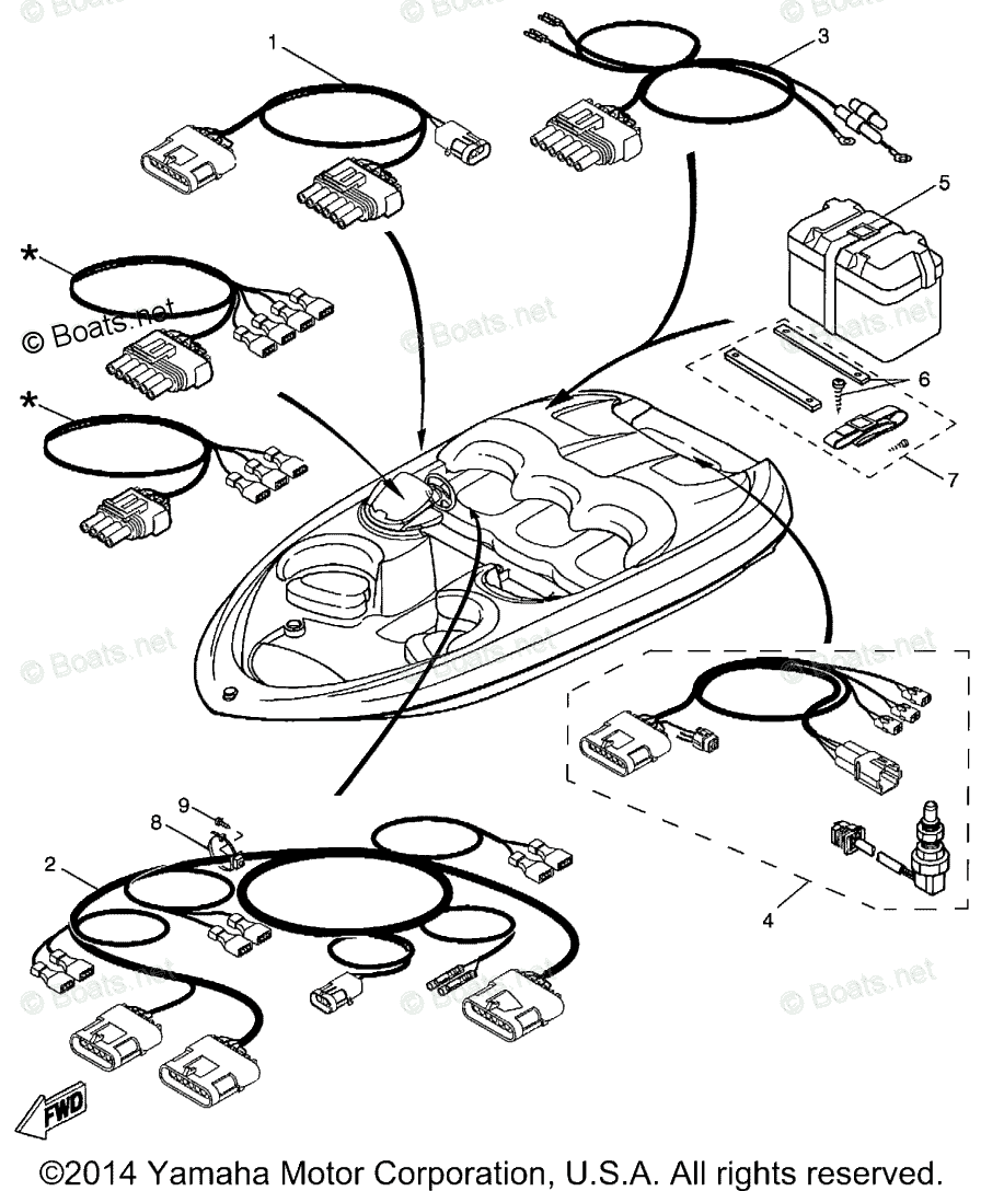 Yamaha Boats 1998 OEM Parts Diagram for ELECTRICAL 3 | Boats.net