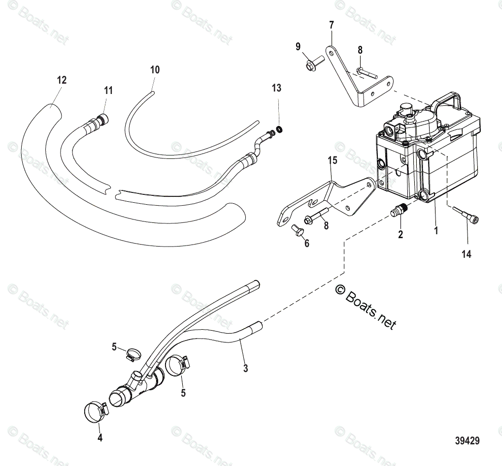 Mercury MerCruiser Inboard Parts by Size & Serial Gas OEM Parts Diagram