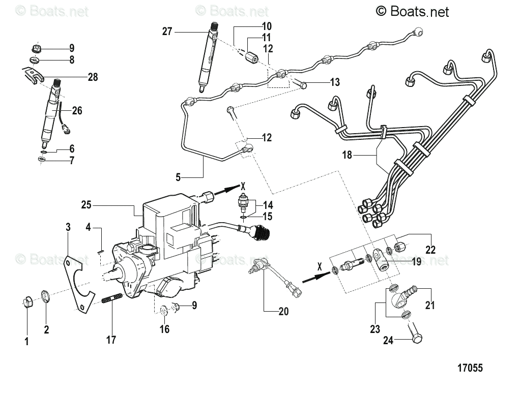 Mercury MerCruiser Inboard Parts by Size & Serial Diesel OEM Parts