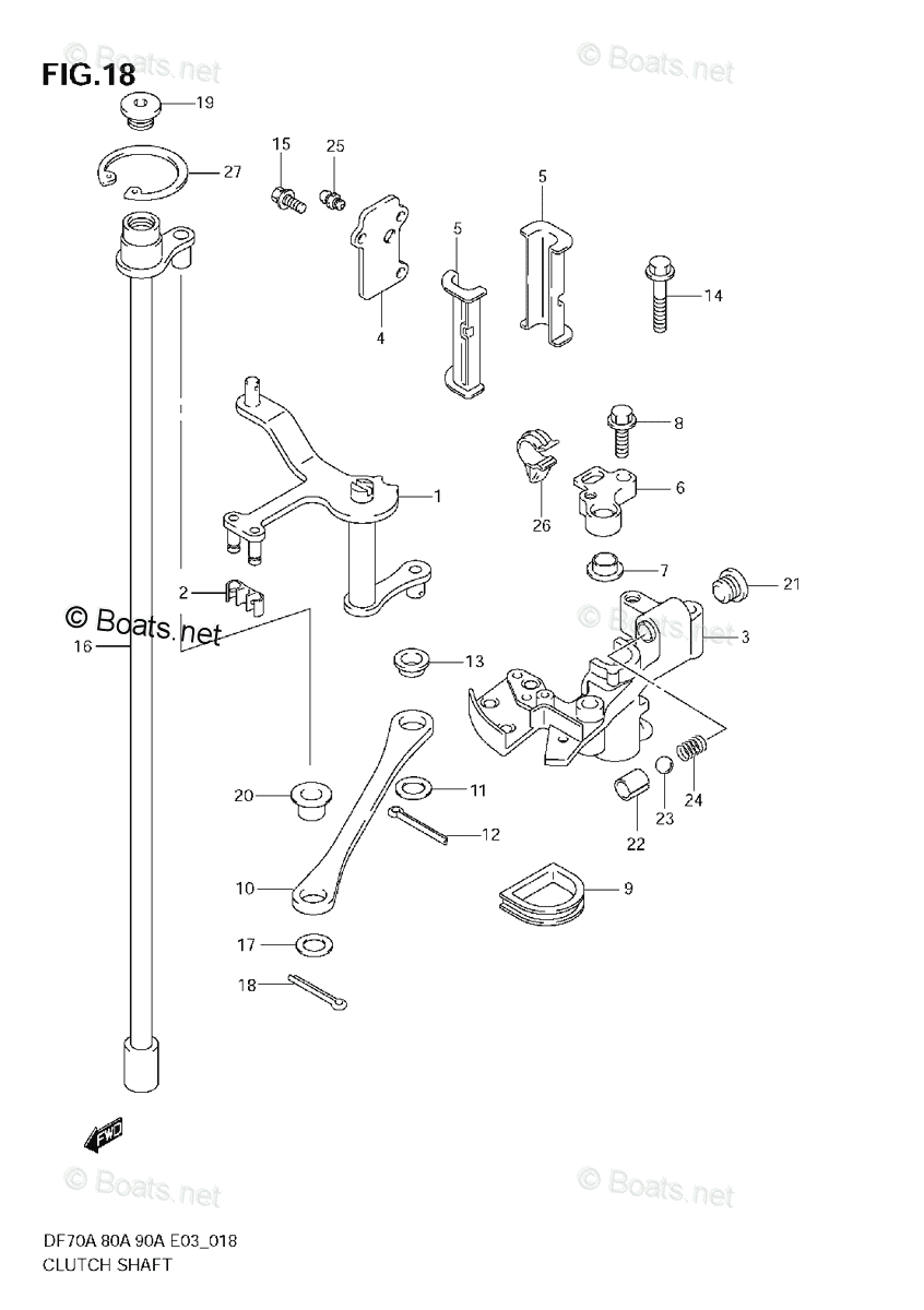 Suzuki Outboard 2009 OEM Parts Diagram for CLUTCH SHAFT | Boats.net