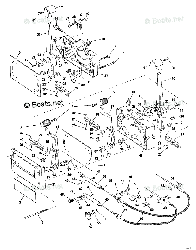 Johnson Rigging Parts & Accessories 1975 OEM Parts Diagram for REMOTE ...