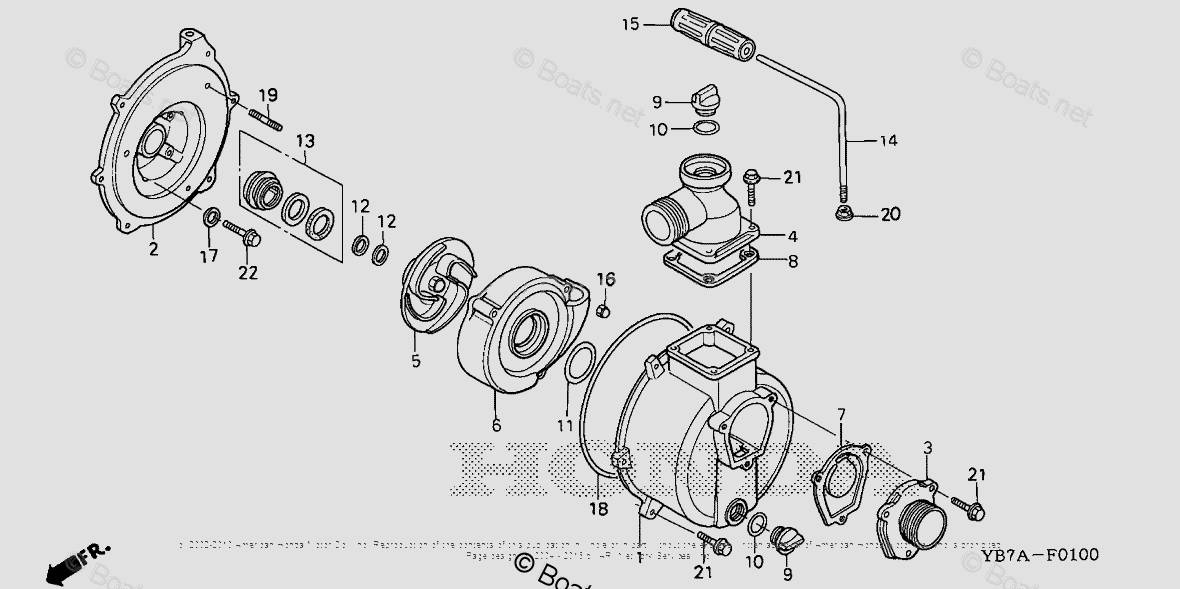 Honda Water Pumps Wh20x Cr Vin Gx140 1000001 To Gx140 3263982 Oem Parts Diagram For Casing