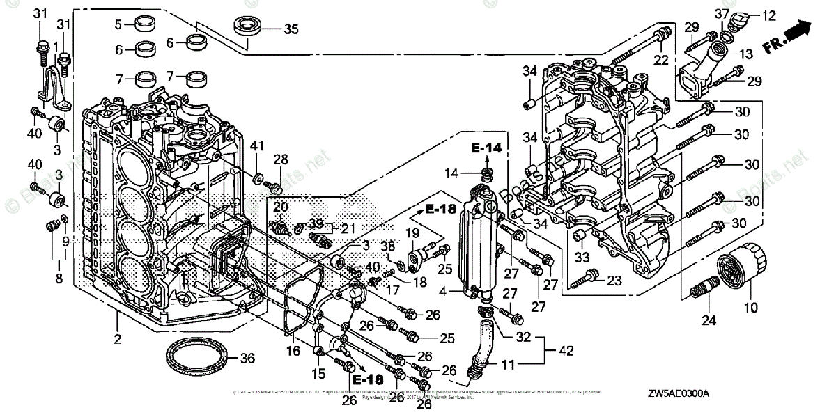 Honda Outboard Parts by HP & Serial Range 115HP OEM Parts Diagram for