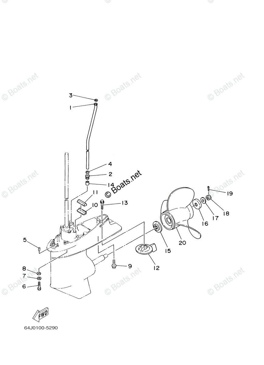 Yamaha Outboard 2000 OEM Parts Diagram for LOWER CASING DRIVE 2 T50TLRY ...