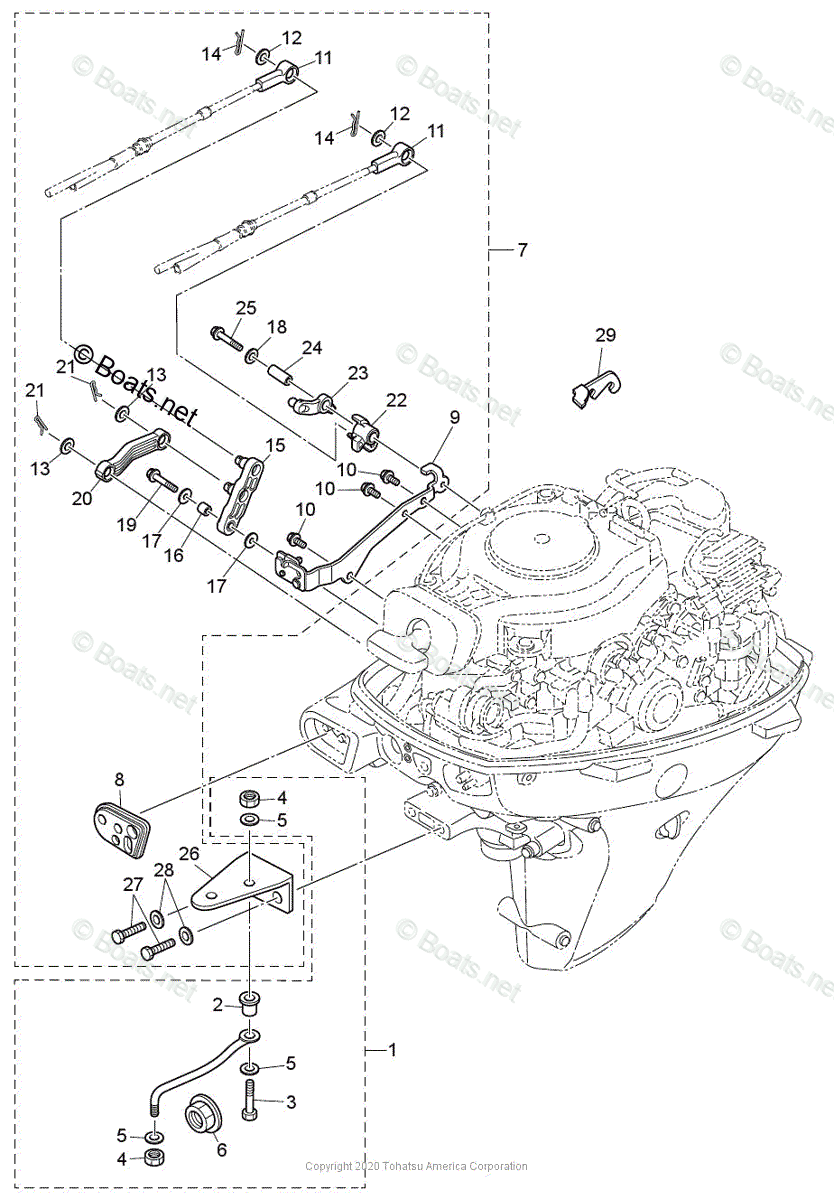 Tohatsu Outboard 2020 OEM Parts Diagram for REMOTE CONTROL PARTS