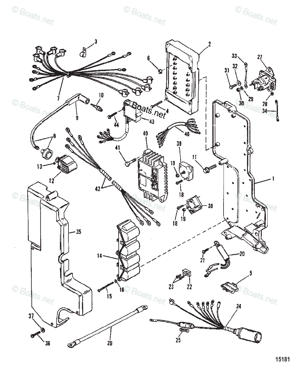 Mercury Outboard 115HP OEM Parts Diagram For Electrical Components ...