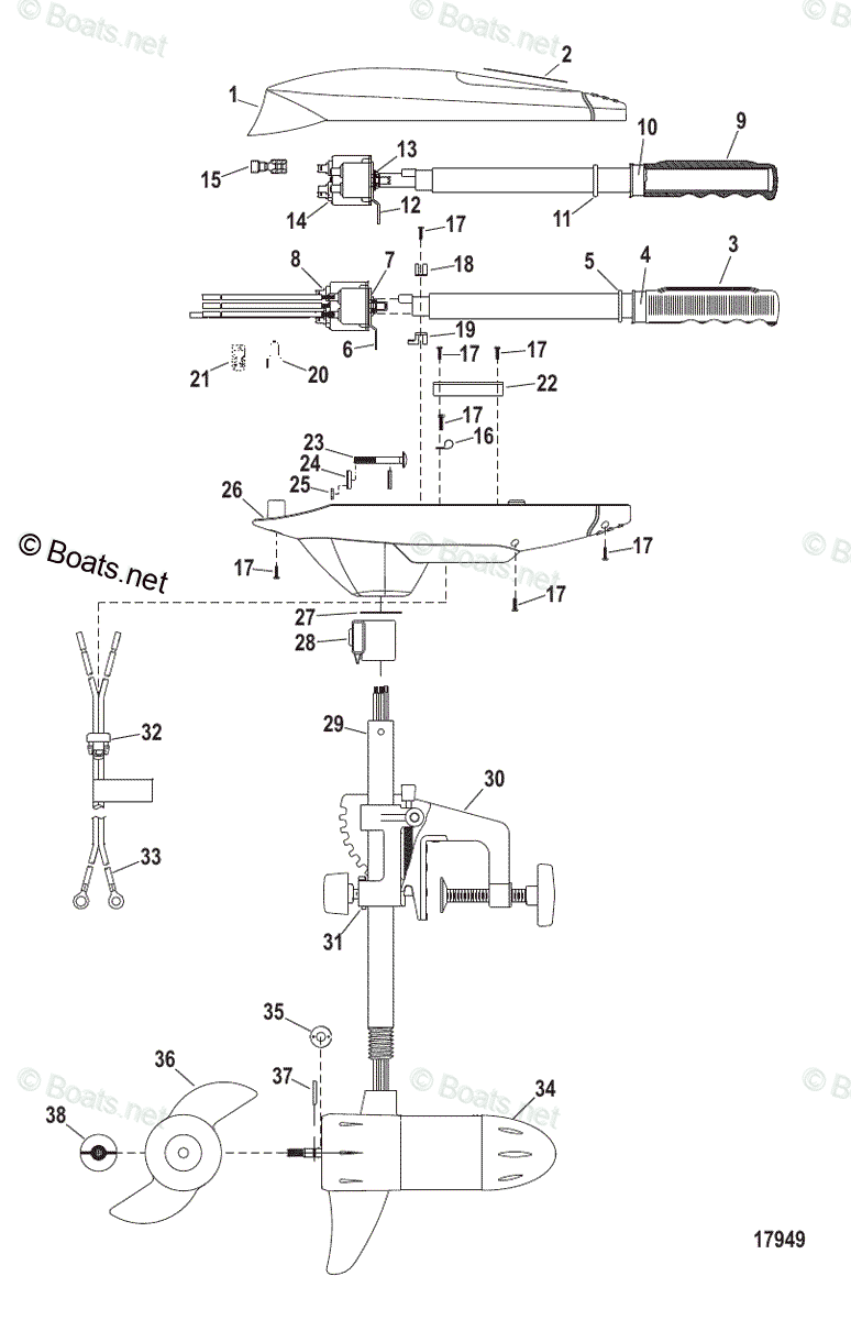 Trolling Motor Fresh Water Series OEM Parts