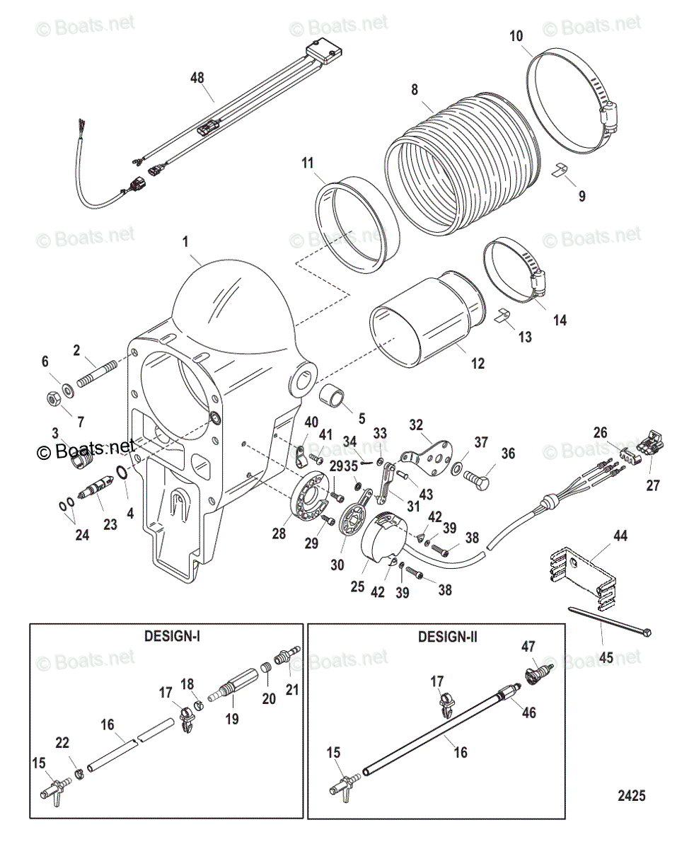 Mercruiser Sterndrive Outdrives OEM Parts Diagram For Bell Housing ...