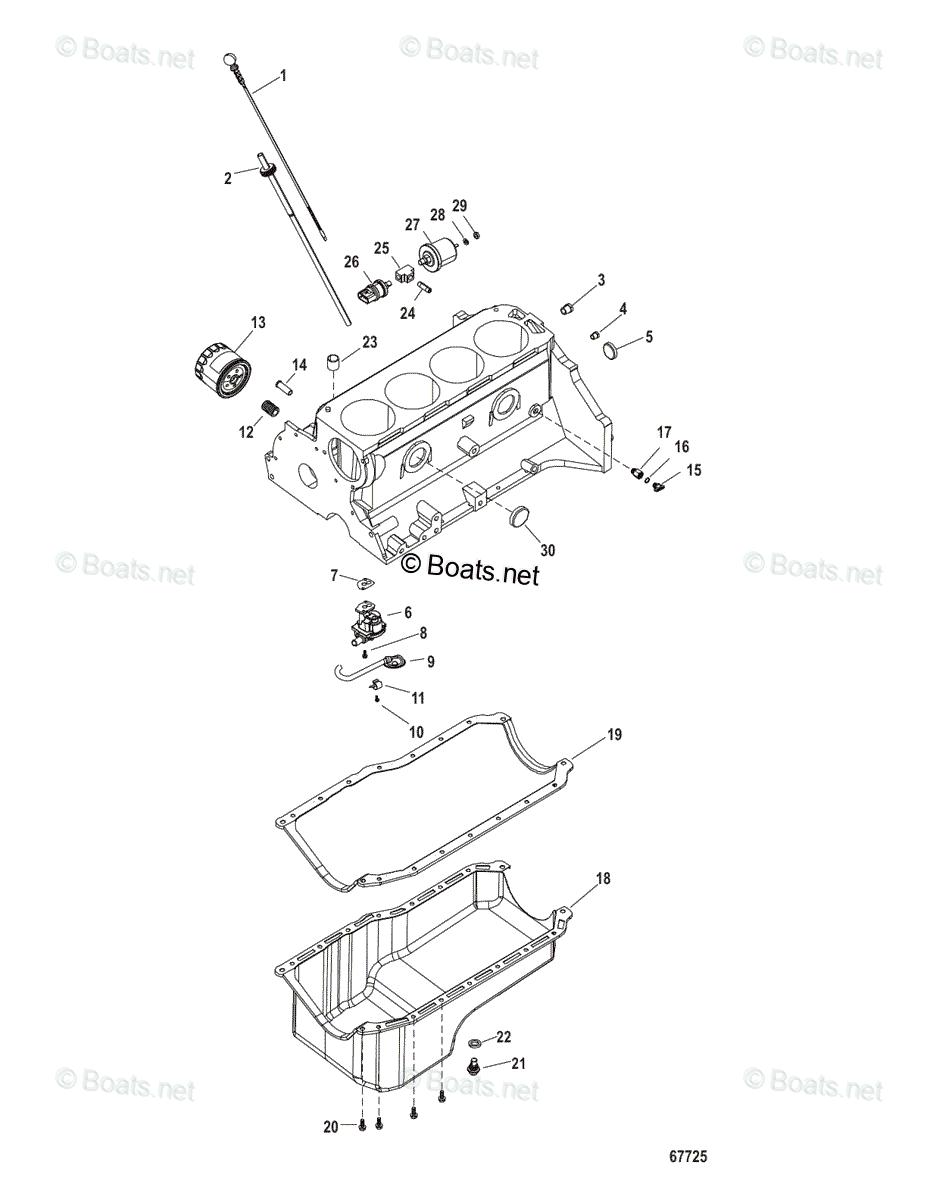 Mercruiser Crate Engines 3.0L 181 CID 1G800000 THRU 1G899999 OEM Parts