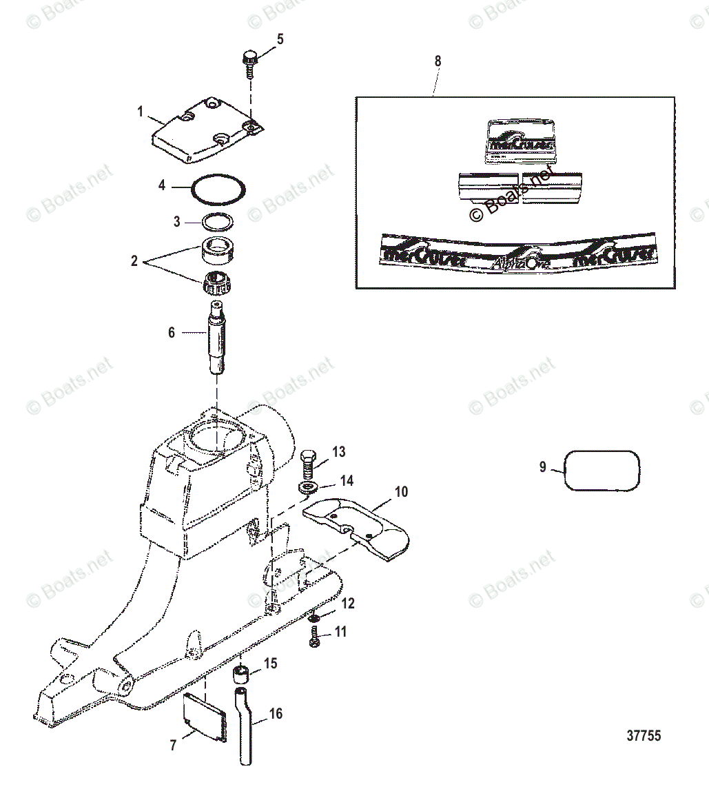 Mercruiser Sterndrive Outdrives OEM Parts Diagram for DRIVESHAFT