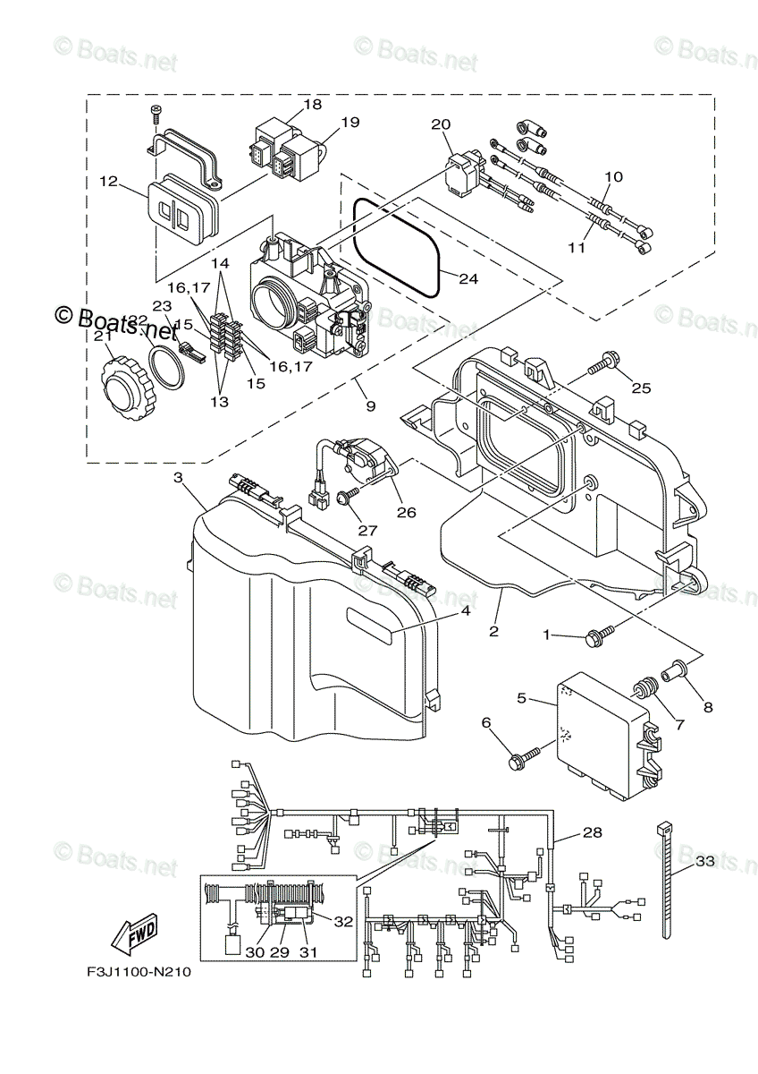 YAMAHA FXCruiserSVHO'14 OEM section (ELECTRICAL-3) parts