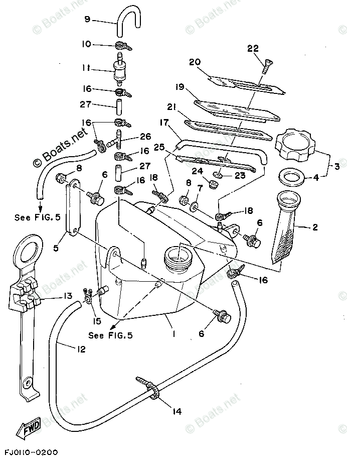 Yamaha Waverunner 1992 OEM Parts Diagram for OIL TANK | Boats.net