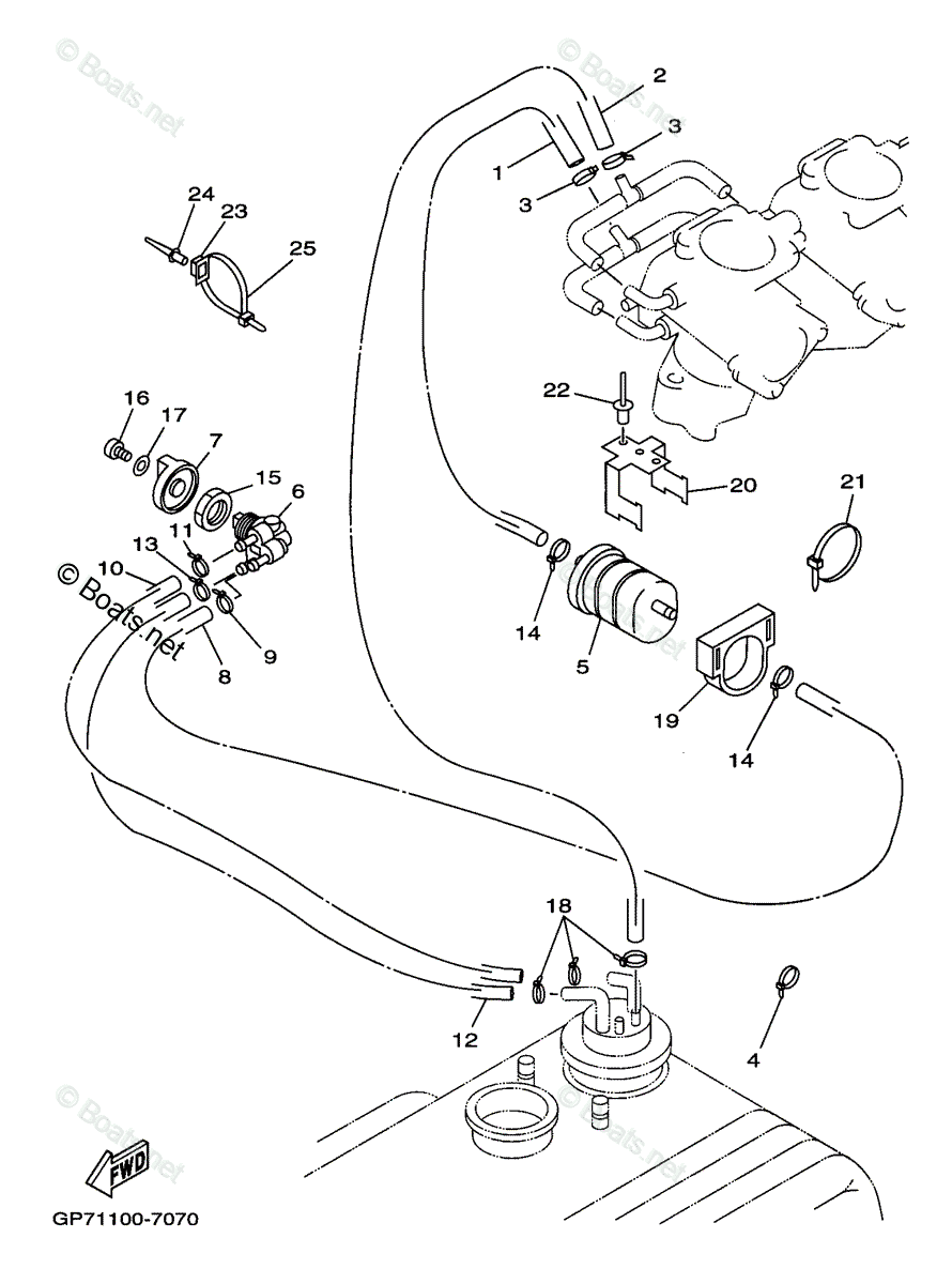 Yamaha Waverunner 1997 OEM Parts Diagram for Fuel | Boats.net