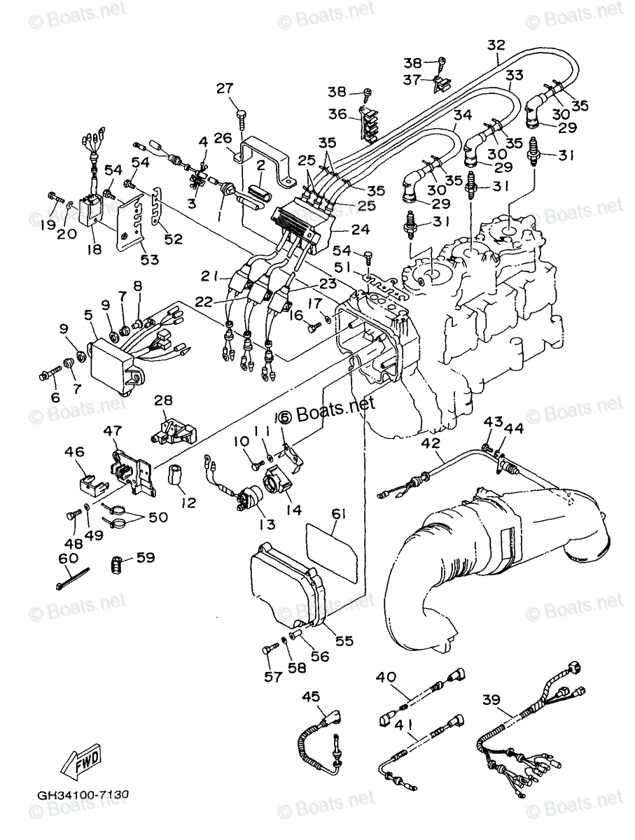 Yamaha Waverunner 1997 OEM Parts Diagram for ELECTRICAL (1