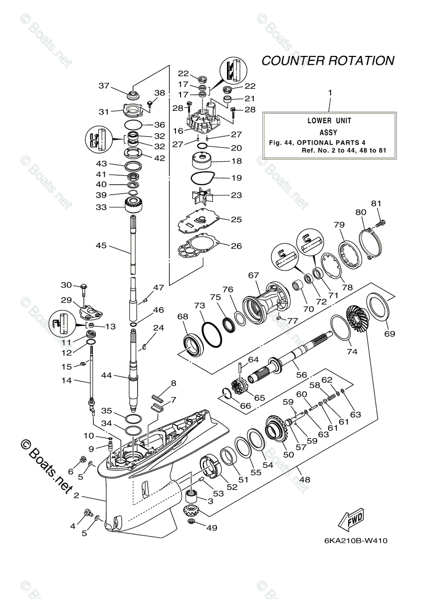 Yamaha Outboard 2022 OEM Parts Diagram for Lower Casing Drive 2