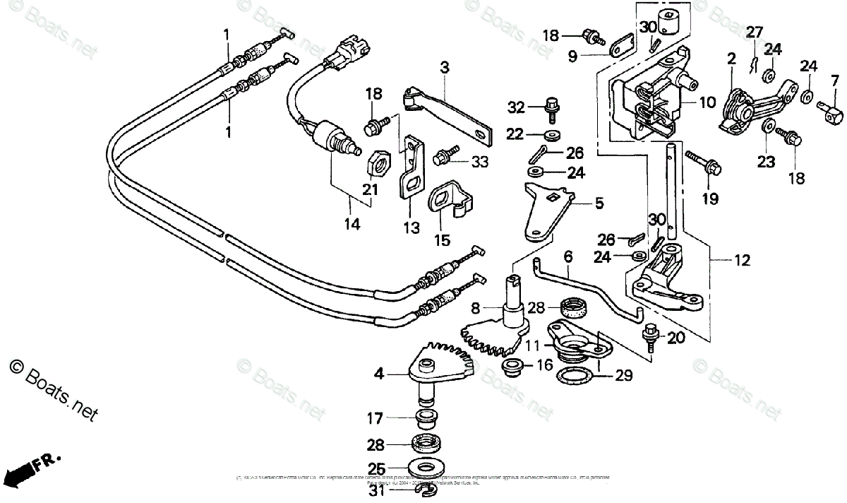 Honda Outboard 1997 OEM Parts Diagram for Shift Shaft | boats.net