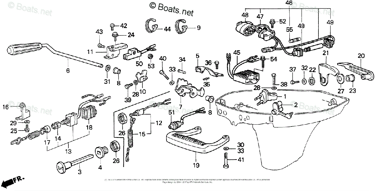 Honda Outboard 1997 OEM Parts Diagram for Shift Shaft | boats.net