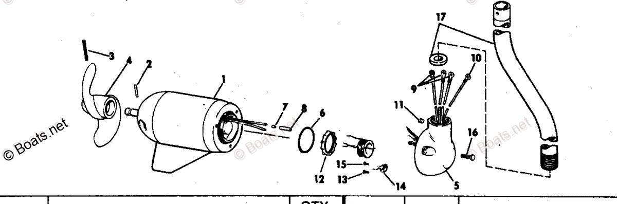 Evinrude Electric Motors 1981 OEM Parts Diagram for Motor And