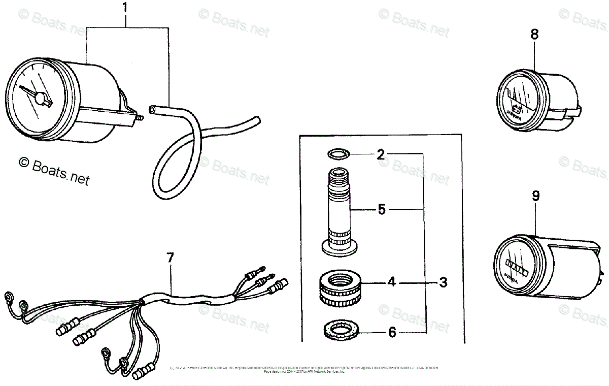 Honda Outboard 1998 OEM Parts Diagram for Speedometer Kit | boats.net