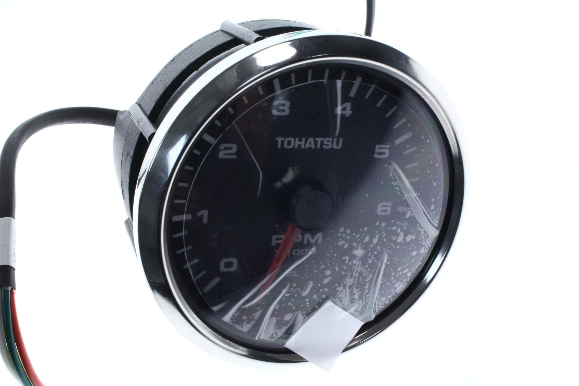 トーハットリムメーター　3UR-72523-000 TOHATSU OEM TACHOMETER (1LAMP) (FTC8173) BLACK (FITS ALL REMOTE