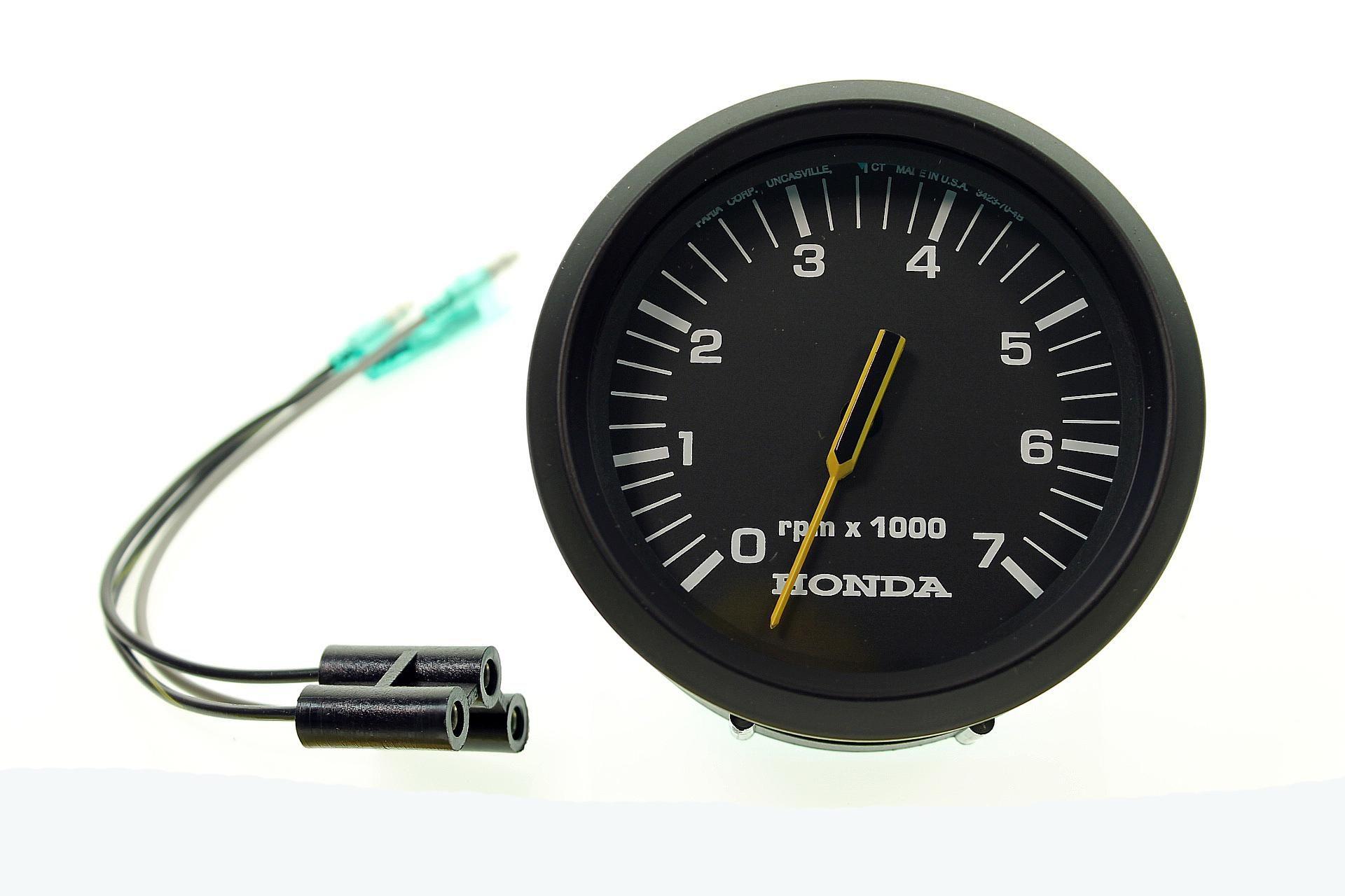HONDA OEM TACHOMETER 0-7000 RPM BLACK FACE FLAT LENS - 37250-ZV5