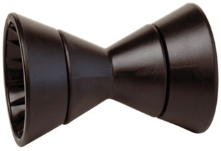 Tie Down 86407 Hull Sav'r Black 5" PVC Guided Keel Roller For Boat Trailers (5/8" Shaft)