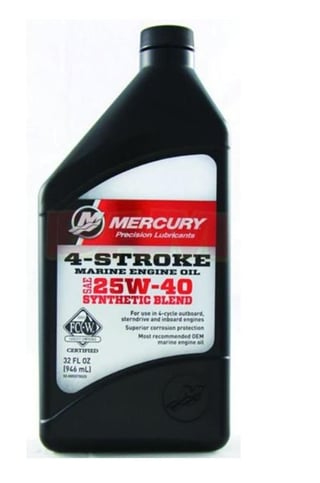 MERCURY OEM ENGINE OIL 25W40 SYNTHETIC BLEND QUART