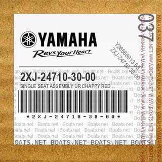 YAMAHA OEM SINGLE SEAT ASSEMBLY UR CHAPPY RED - 2XJ-24710-30-00 | Boats.net