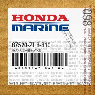 HONDA OEM MARK A, COMBINATION - 87520-ZL8-810 | Boats.net