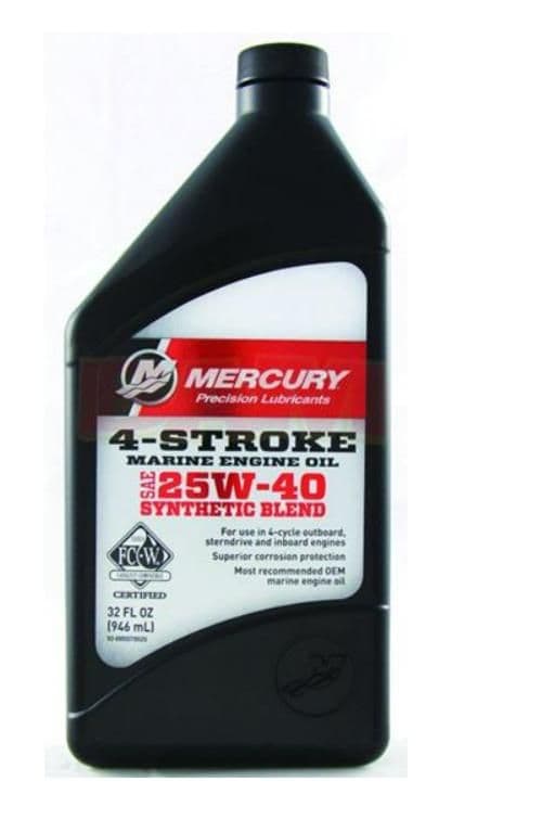 Mercury 8M0078629 - ENGINE OIL 25W40 SYNTHETIC BLEND QUART | Boats.net