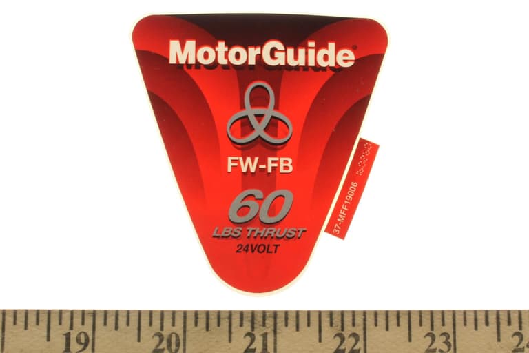 Mercury MFF19006 DECAL Top Cover FWFB 60 Lbs Thrust 24