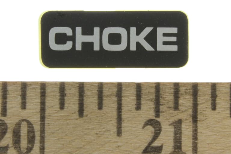 87528-752-630 MARK, CHOKE INDICATION (ENGLISH)