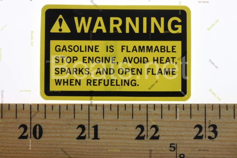 87123-763-A00 LABEL, FUEL WARNING (B)(ENGLISH)