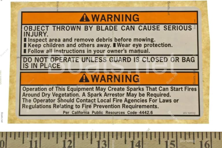 87114-VH7-900 LABEL, WARNING (ENGLISH)