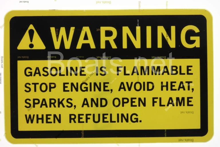 87123-763-A00 LABEL, FUEL WARNING (B)(ENGLISH)